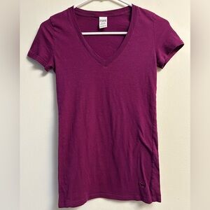 Pink VS Sleepshirt Women's Purple V-Neck T-Shirt